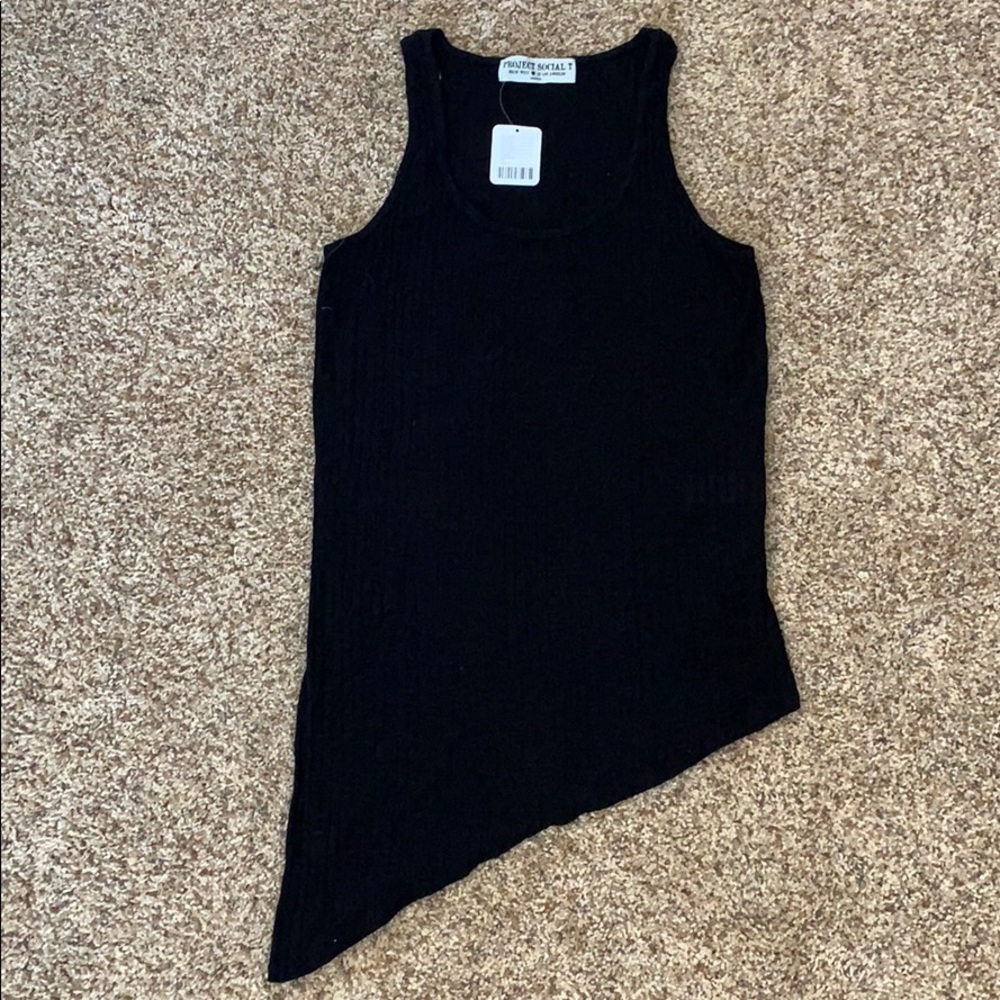 NWT Urban Outfitters A-line Black Ribbed Tank